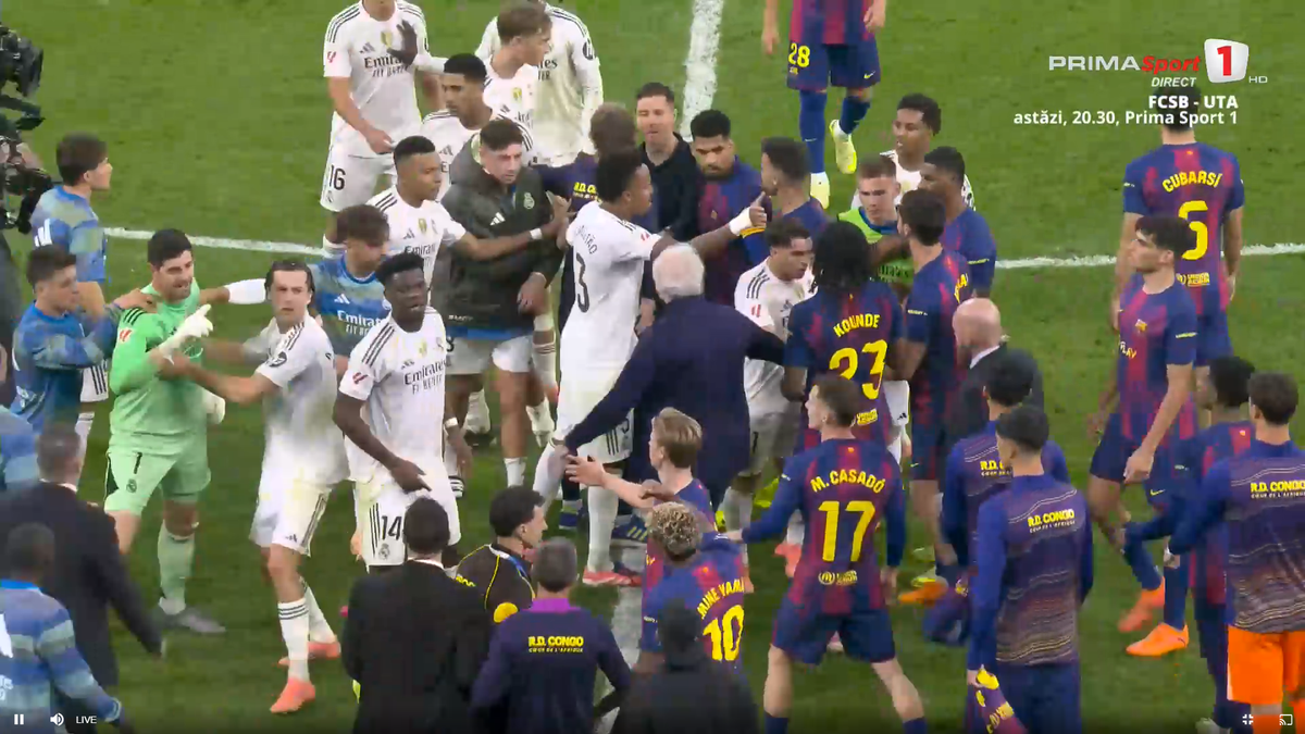 Scandal pe teren după Real Madrid - Barcelona