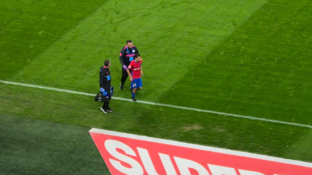 Juri Cisotti a ieșit accidentat din FCSB - UTA