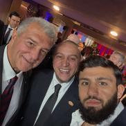 Joan Laporta, Roberto Carlos, Arman Tsarukyan