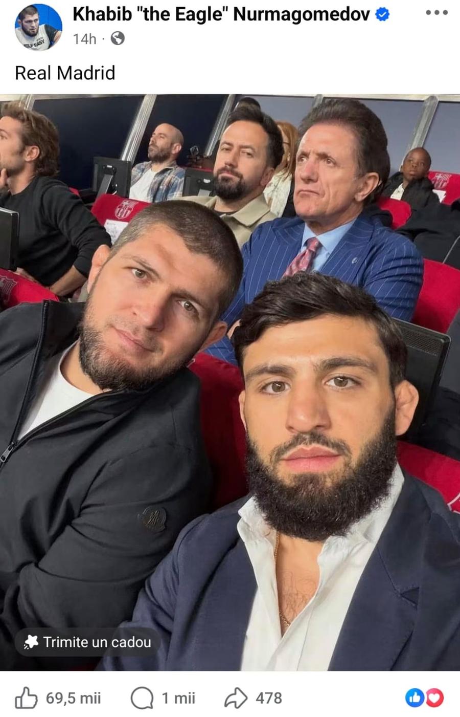 Gică Popescu, surprins la „El Clasico” lângă două legende din UFC: „Dacă voiați poză, trebuia să cereți voie”
