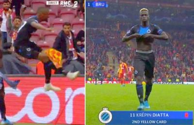 LIGA CAMPIONILOR // Caz rarisim în Galatasaray - Brugge! » Doi jucători belgieni eliminați imediat după egalarea din prelungiri