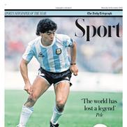 prima pagină the Daily Telegraph