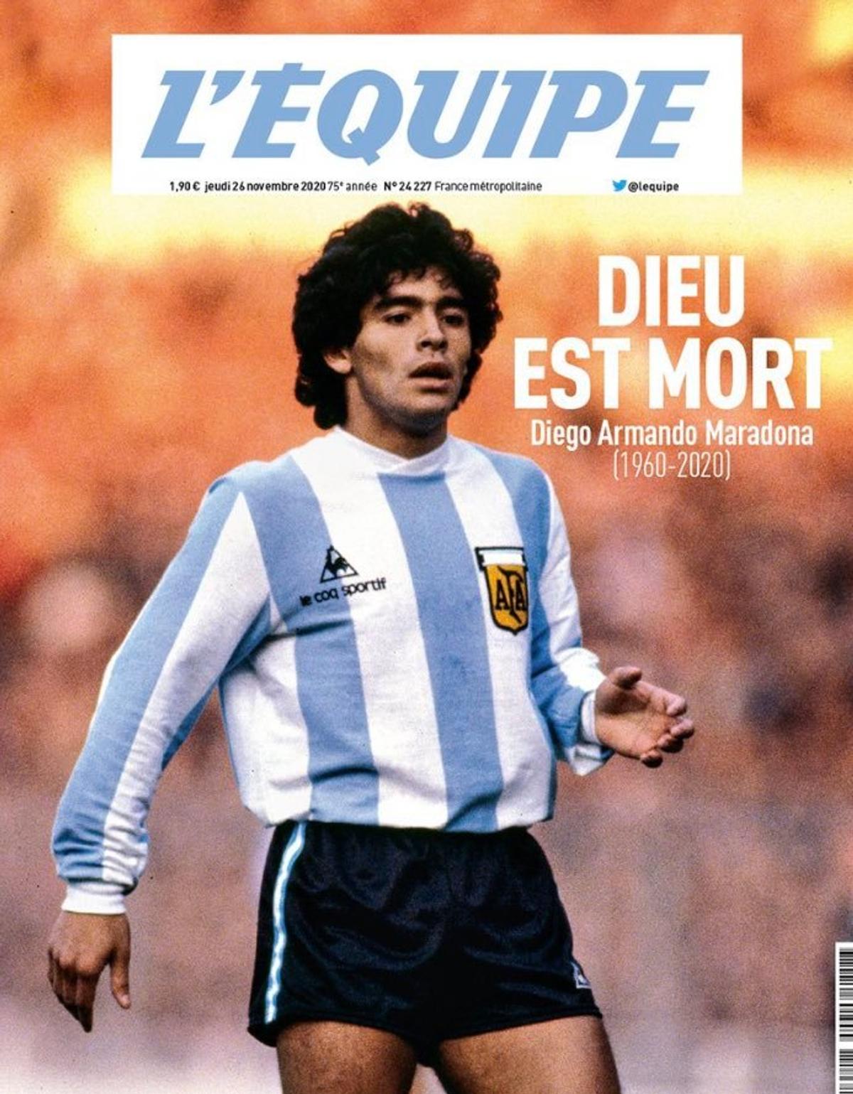 „Dumnezeu a murit” » Cum arată primele pagini ale marilor ziare din lume după decesul lui Diego Maradona
