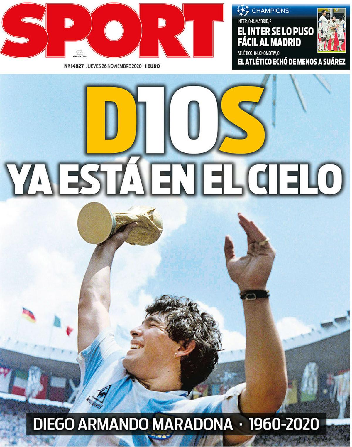 „Dumnezeu a murit” » Cum arată primele pagini ale marilor ziare din lume după decesul lui Diego Maradona