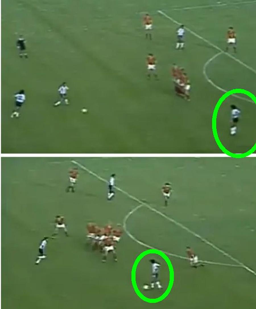 Maradona, încercuit în imaginile de mai sus FOTO Adevarata poveste din spatele imaginii legendare cu Diego Maradona înfruntând 6 adversari deodată