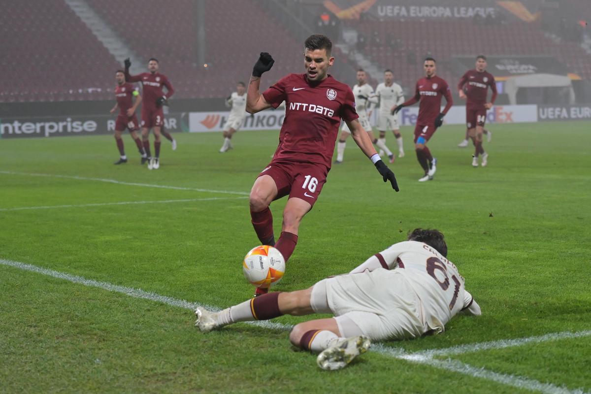 FOTO+VIDEO. CFR Cluj - AS Roma 0-2 » Campioana, umilită de italieni în dublă manșă! Clasamentul grupei