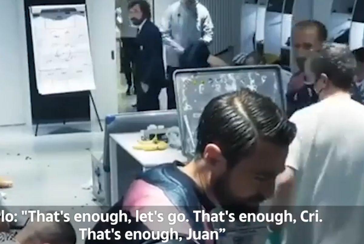 Filmarea secretă » Cristiano Ronaldo a făcut prăpăd în vestiarul lui Juventus! Singurul care i-a răspuns