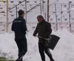 Dorinel Munteanu a pus mâna pe lopată și a dat zăpada înainte de Oțelul - Universitatea Craiova