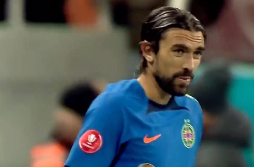 Andrea Compagno (27 de ani) a fost introdus la pauza derby-ului Dinamo - FCSB și l-a șocat pe unul dintre comentatorii derby-ului.