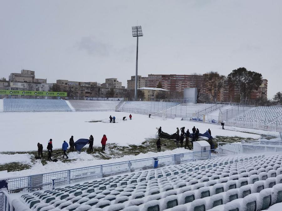 Foto: Facebook @ SC Oțelul Galați Mitriță a topit Oțelul » Hattrick pornit după un gol din ofsaid pentru vedeta Universității Craiova, în meciul întârziat de zăpadă