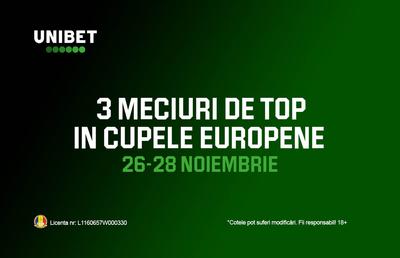 Optimile UCL și EL, tot mai aproape. 3 meciuri de neratat 26-28 noiembrie