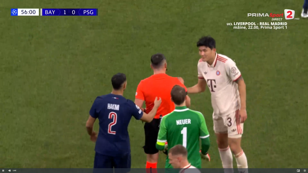 Istvan Kovacs l-a eliminat pe Ousmane Dembele în Bayern - PSG