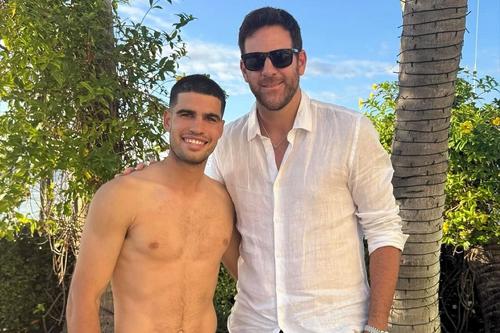 Carlos Alcaraz și Juan Martin Del Potro la Miami Foto: Instagram