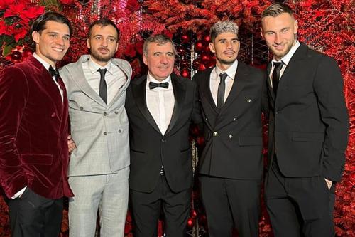 Ianis Hagi, Boban Nikolov, Gheorghe Hagi, Florinel Coman și Denis Drăguș