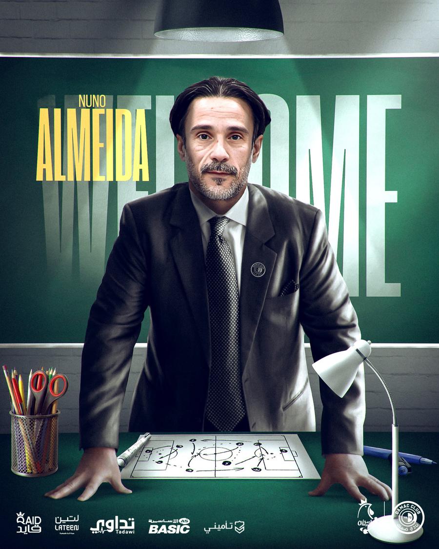 Nuno Almeida, noul antrenor al celor de la Damac, foto: X „Bine ai venit!” » Stanciu și Niță au un nou antrenor, după plecarea lui Contra