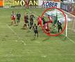 În minutul 43, la scorul de 1-1, Dinamo a preluat conducerea în partida cu Gaz Metan, după un fault nesemnalizat în prealabil la portarul Pleșca.