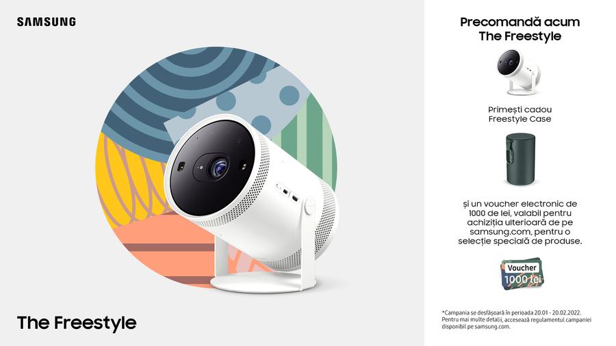 Gaming sau meciuri oriunde te-ai afla? DA, se poate! Samsung Electronics lansează Freestyle, un super-videoproiector portabil