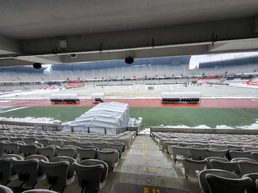 Foto: Facebook @4everUCluj Cum arată Cluj Arena cu câteva ore înainte de U Cluj - Rapid