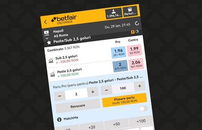 Betfair Exchange - Episodul 43. Supercote pentru cele mai tari dueluri din weekend (P)