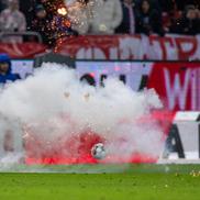 Paul Iacob / Dinamo - Rapid, întrerupt 2 minute și 50 de secunde pentru o „rachetă” aruncată pe teren (foto: Raed Krishan/GSP)