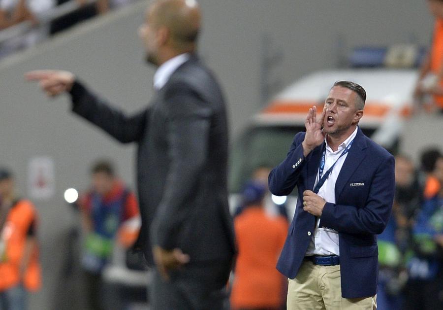 Reghecampf vs. Guardiola, un duel pe care tehnicianul român nu-l va uita prea curând / Sursă foto: Arhivă GSP Doar FCSB, doar Gigi Becali! Rivalele privesc cu jind: roș-albaștrii, singurii care aduc „crema” Europei la București » United, pe lista marilor brand-uri înfruntate în ultimii 20 de ani