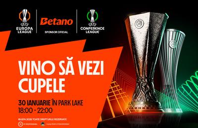 Un moment de neuitat pentru fanii fotbalului: Betano aduce trofeele UEFA Europa League și UEFA Conference League la București