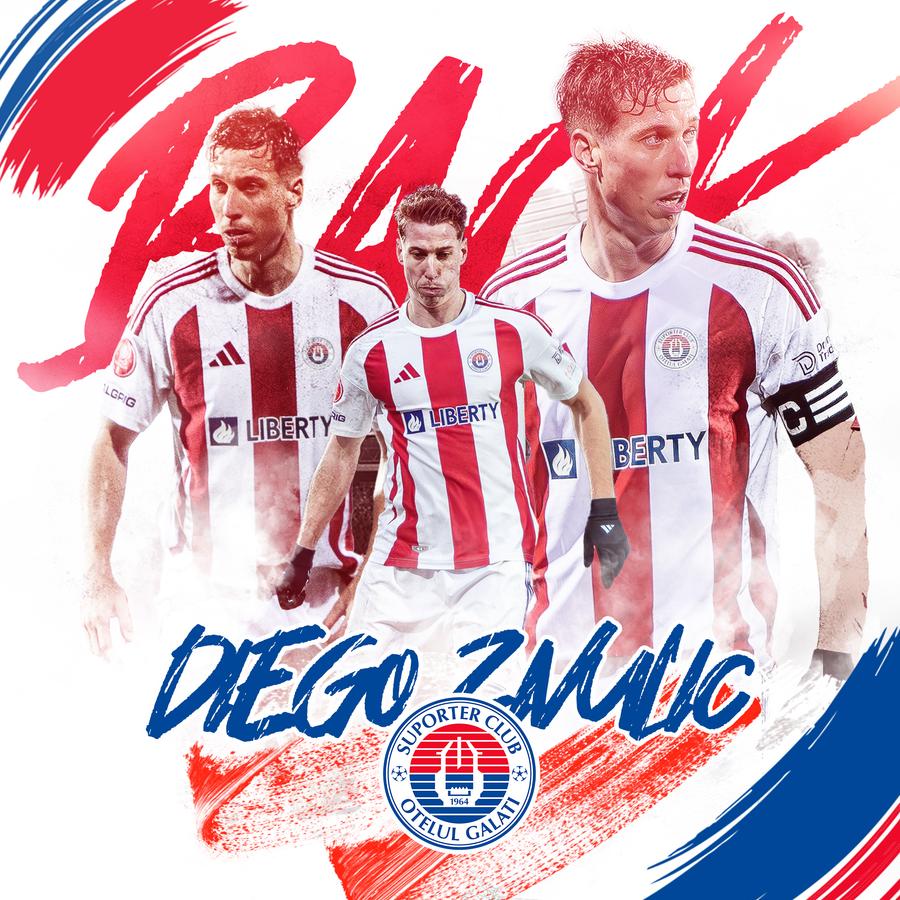 Diego Zivulic Fotbalistul s-a întors în Superliga după 17 zile » A reziliat pentru o „ofertă de nerefuzat” și acum a semnat noul contract