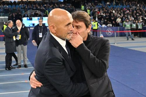 Antrenorii Luciano Spalletti și Antonio Conte, înaintea derby-ului de duminică Juventus - Napoli 3-0 / Foto: Imago