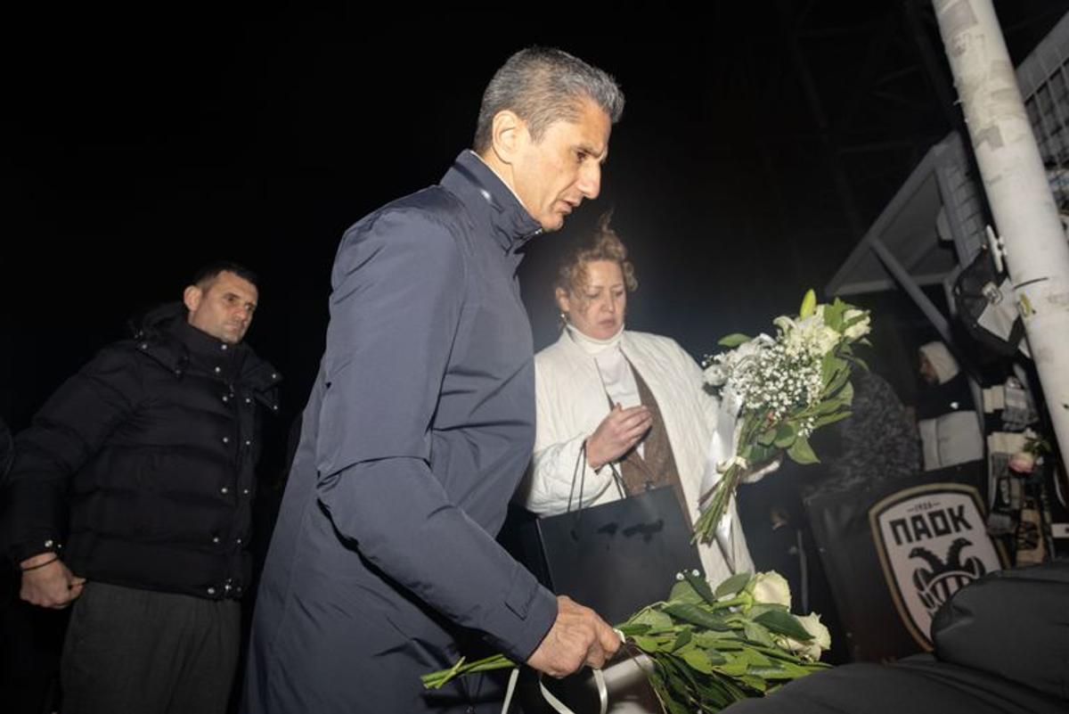 Răzvan Lucescu, la stadionul celor de la PAOK pentru a-i omagia pe suporterii decedați