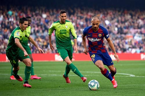 Martin Braithwaite, în partida Barcelona - Eibar 5-0 // Foto: Getty