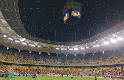 Imaginea specială apărută pe cubul Arenei Naționale și la vestiare înainte de FCSB - Farul