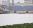 Probleme la Botoșani înainte de meciul cu Rapid » Luni, terenul era acoperit de zăpadă