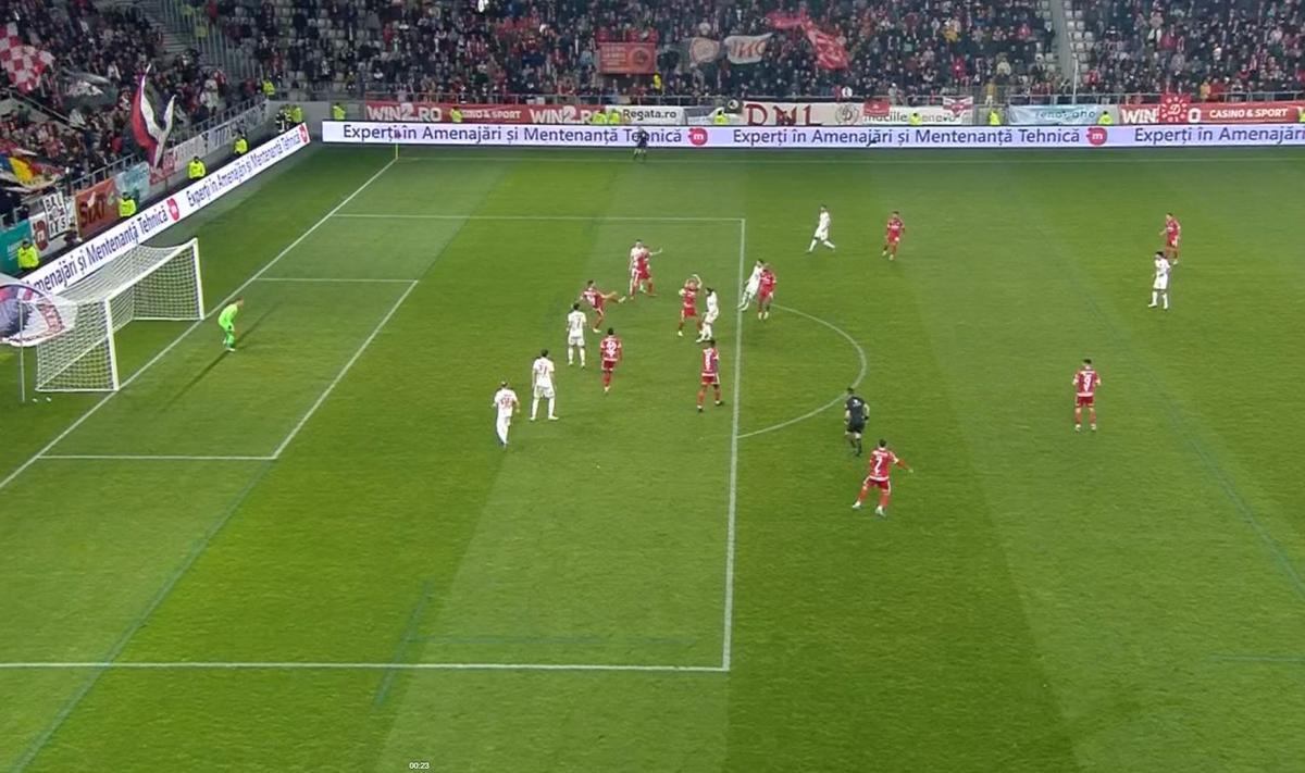 Decizie fără sens în Dinamo - Hermannstadt, din camera VAR