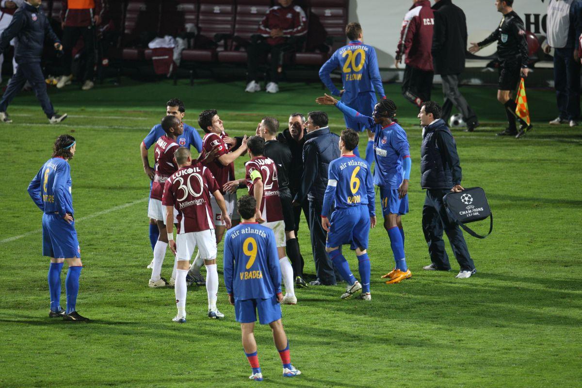 Imagini de la cazul „Bricheta”, cel mai încins derby dintre Rapid și FCSB