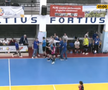 Gestul lui Bogdan Burcea / foto: captură YouTube @Federatia Romana de Handbal