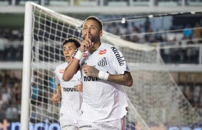 Neymar forțează prezența la Mondial » „Dublă” în ultima victorie a lui Santos din campionat