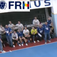Gestul lui Bogdan Burcea / foto: captură YouTube @Federatia Romana de Handbal