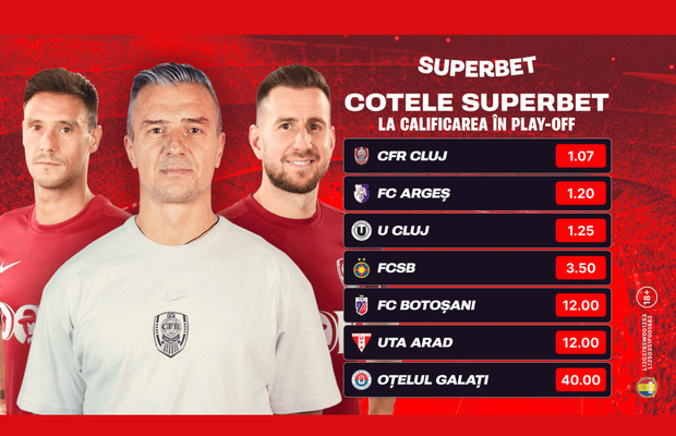 Favoriți și outsideri în lupta la play-off. Cum arată Cotele Superbet