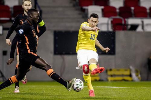 Olimpiu Moruțan, în România U21 - Olanda U21 // foto: Imago