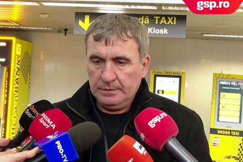 Gică Hagi, la revenirea în țară după Columbia - România