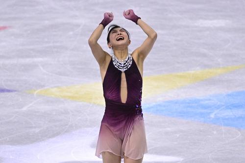 Kaori Sakamoto la finalul programului liber FOTO Imago Images