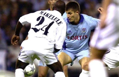 Alin Stoica, într-un meci Real Madrid - Anderlecht. foto: Guliver/Getty Images