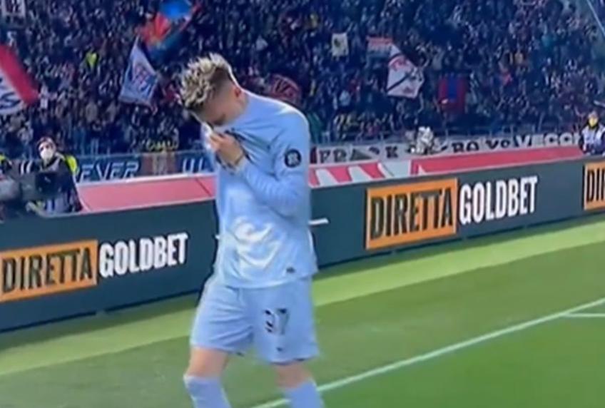 SERIE A. Ionuț Radu (24 de ani) a greșit decisiv în Bologna - Inter 2-1 la golul doi marcat de gazde. La finalul restanței din etapa #20, portarul român a avut nevoie de sprijinul colegilor.