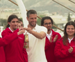 Flacăra olimpică a plecat din Grecia spre Franța » Imagini de la festivitatea specială din portul Pireu