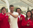 Flacăra olimpică a plecat din Grecia spre Franța » Imagini de la festivitatea specială din portul Pireu