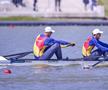 Florin Arteni și Florin Lehaci în acțiune la Campionatele Europene de canotaj de la Szeged