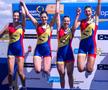 Barca feminină de patru rame-argint