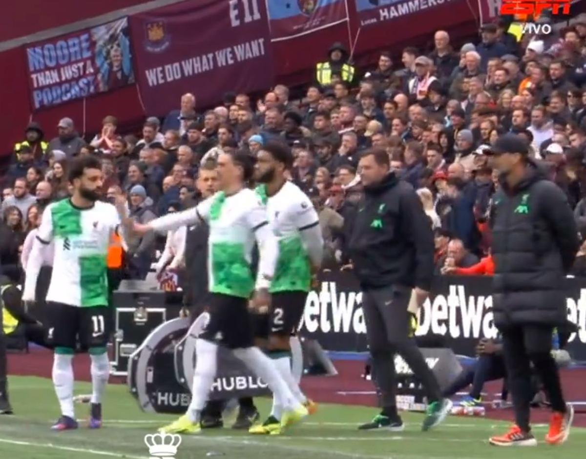 Mohamed Salah s-a certat cu Jurgen Klopp în timpul meciului cu West Ham