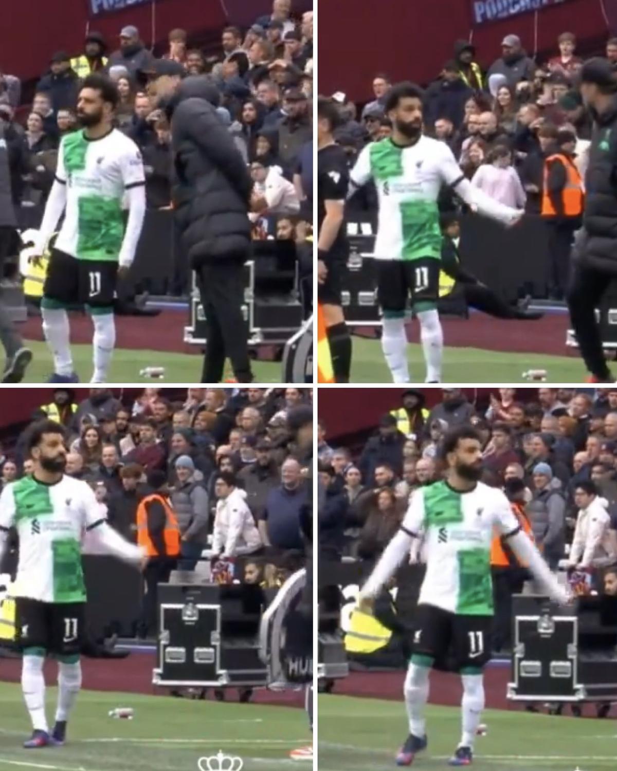 Mohamed Salah s-a certat cu Jurgen Klopp în timpul meciului cu West Ham