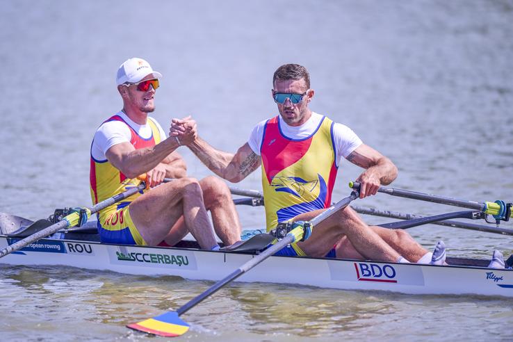 Andrei Cornea și Florin Enache la CE de canotaj de la Szeged FOTO Raed Krishan